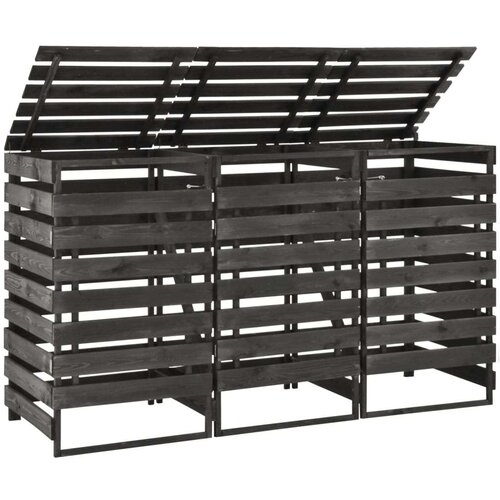  Spremište za tri kante za smeće 210x75x121 cm obojena borovina Cijene