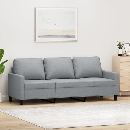 VidaXL Kavč trosed svetlo siv 180 cm blago Slike