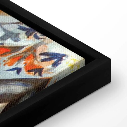  Slika - August Macke &amp;ndash; Nackte M&amp;auml;dchen in der Barke 120x80 U crnom drvenom okviru Slike