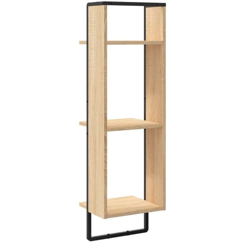 VidaXL Zidna polica s 3 razine Boja hrasta 30x25x100 cm drvena Slike