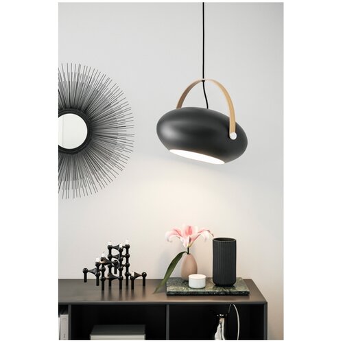 Halo Design 734382 - Visilica na sajli DC 1xE27/40W/230V prečnik 40 cm crna/hrast Slike