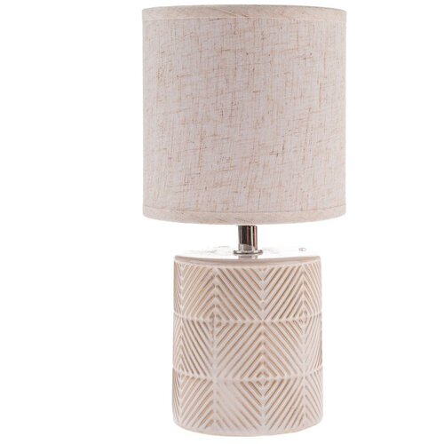 Dakls Bež stolna lampa keramička s tekstilnim sjenilom (visina 27 cm) Anita &amp;ndash; Slike