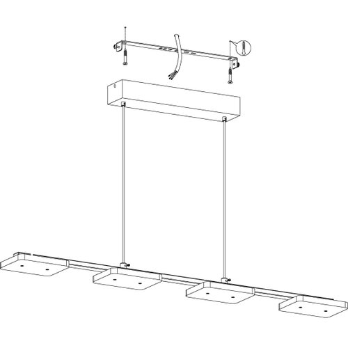 Eglo cartama 4, led, 4x4,5w, hrom/plastika kocke Slike