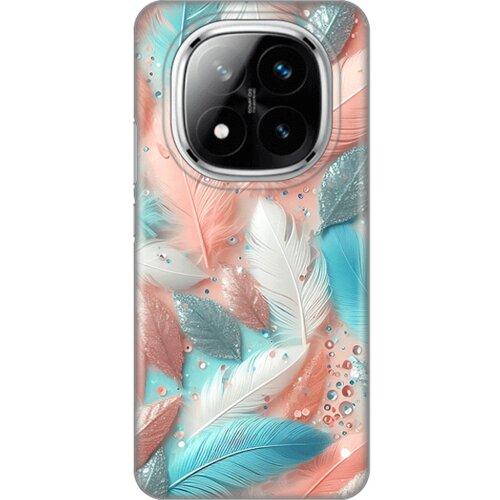  Torbica Silikonska Print za Xiaomi Redmi Note 14 Pro Plus (EU) Pastel Feathers Cene
