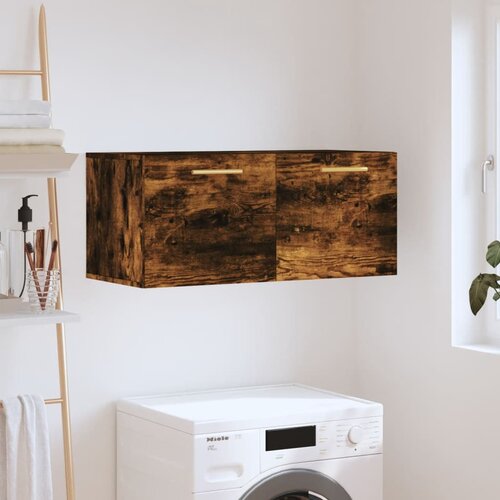  Zidni ormarić boja hrasta 80x36,5x35 cm konstruirano drvo Slike