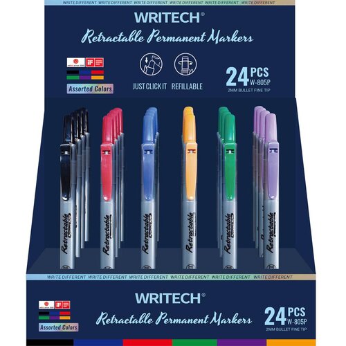  PERMANENTNI MARKER 2 mm okrugli vrh WRITECH W-805P CLICK DISP. 24/1 Cene