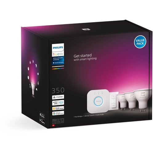Philips Pameten začetni komplet 5 ks z žarnico GU10, 6 W White and color ambiance &amp;ndash; Slike