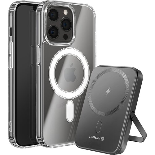 Swissten Paket MagSafe za iPhone 13 Pro z dvomaterialnim ohi&amp;scaron;jem in powerbankom 5000 mAh, (5000308993) Slike
