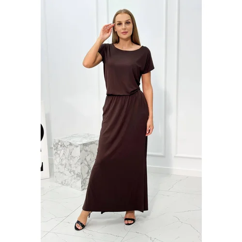 Kesi Viscose dress with pockets brown