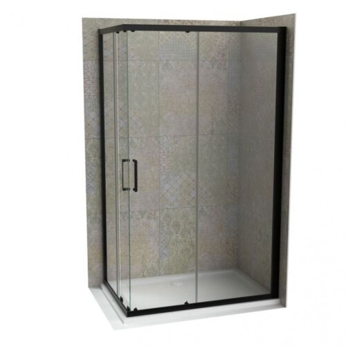 Copen Atlas Pro pravougaona tuš kabina mat crna, staklo 6mm providno - 100x80x195 cm Cene