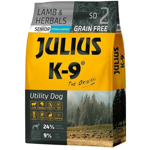  Julius K9 Grain Free Senior & Light - jagnjetina i bilje, 10 kg Cene