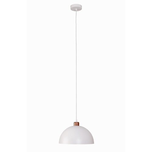  Duolla - Luster na kablu IRONLINE 1xE27/15W/230V &amp;Oslash; 27 cm bela/bakrena Slike