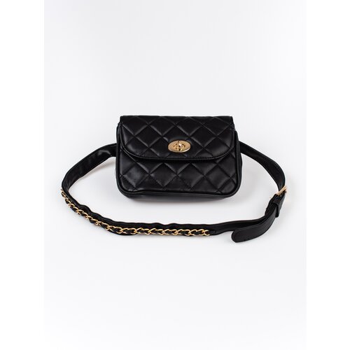 Shelvt Women's black handbag with a belt Slike