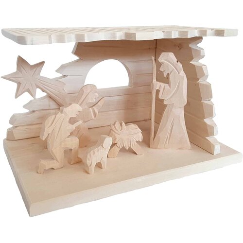  Drvene ručno rezbarene jaslice 25x15x15 cm Cijene