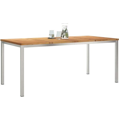  TrpezarijskiStol Smeđa 180 x 90 x 75 cm Čvrsto teak drvo Slike