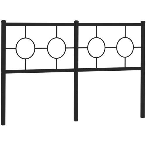 vidaXL Metalno uzglavlje crno 140 cm