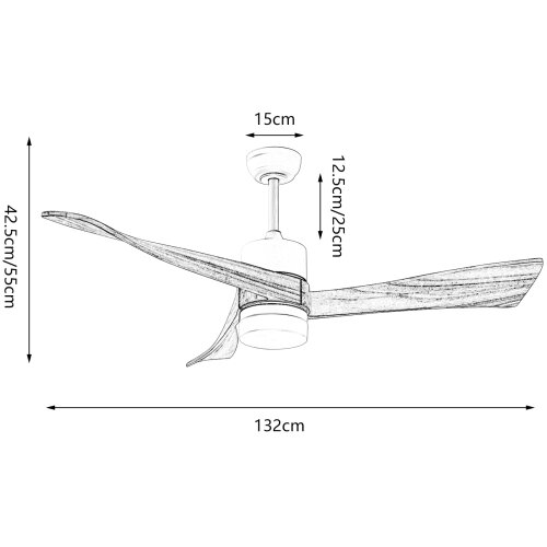  ZEVENTI - LED Plafonski ventilator NATURITO LED/18W/230V Wi-Fi Tuya bela/hrast + daljinski upravljač Slike