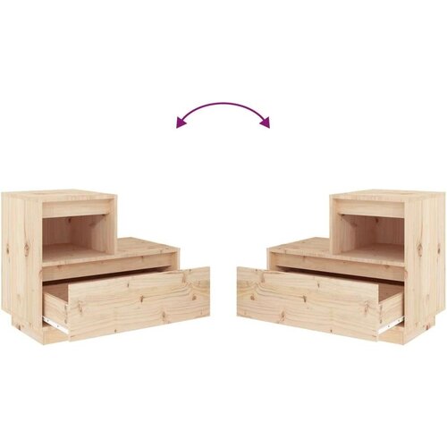 vidaXL noćni ormarić 60 x 34 x 51 cm od masivne borovine Cijene
