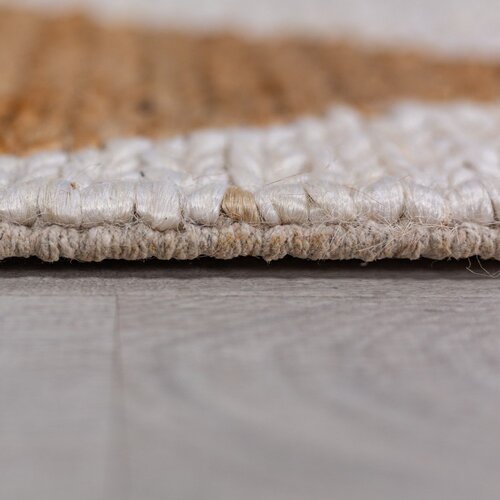 Flair Rugs Ročno tkan tekač iz me&amp;scaron;anice jute v beli in naravni barvi 60x230 cm Effie Diamond &amp;ndash; Slike