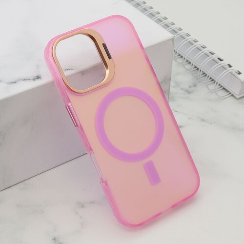 maska shine magsafe za iphone 16/ roza Slike
