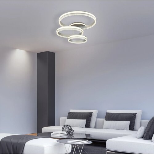 Globo 67377-72 - LED prigu&amp;scaron;iva stropna svetiljka FRANCINE LED/72W/230V srebrna + daljinski upravljač Slike