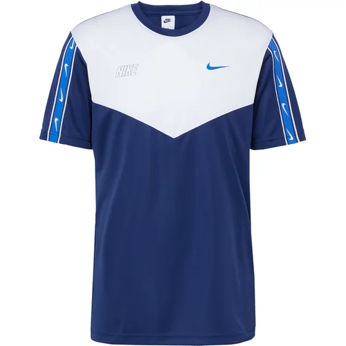 Nike Sportswear Majica 'REPEAT' plava / mornarsko plava / bijela