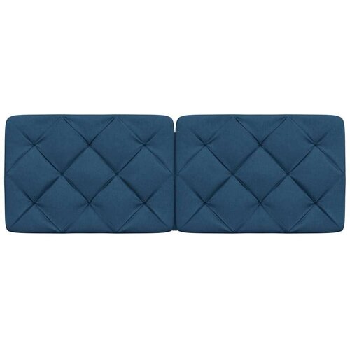vidaXL Vzglavna stranica modra 140 cm blago Cene