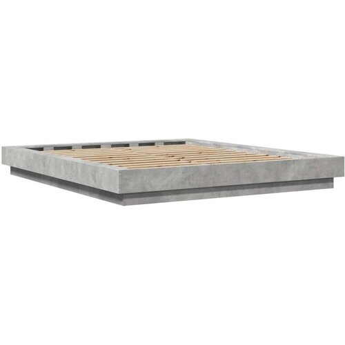 VidaXL Okvir kreveta boja betona 150x200 cm od konstruiranog drva Slike