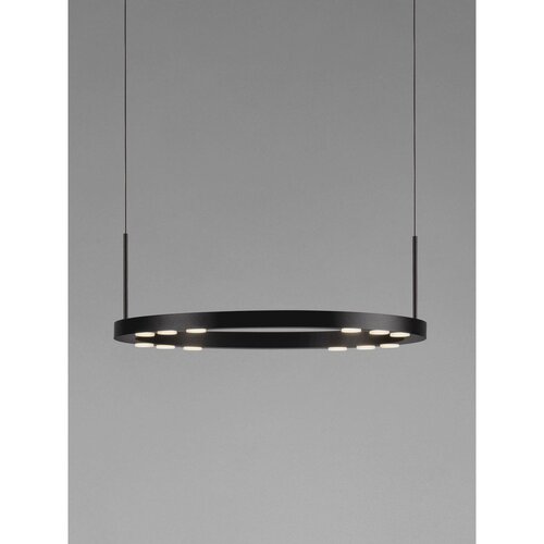 Nova Luce Mat crna LED viseća svjetiljka aluminijska s mogućnosti zatamnjivanja &amp;oslash; 40 cm Lunette &amp;ndash; Slike