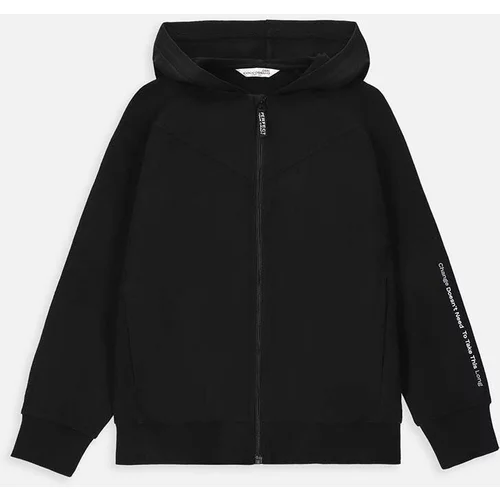 Coccodrillo Otroški pulover črna barva, s kapuco