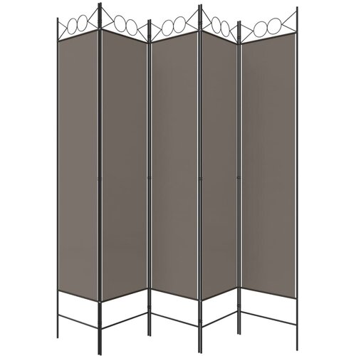  pregrada s 5 panela antracit 200 x 200 cm od tkanine Slike
