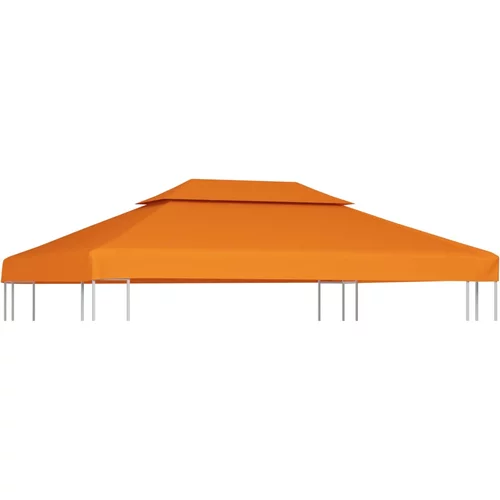 vidaXL Nadomestna streha za paviljon 310 g/m² oranžna 3x4 m, (20729331)
