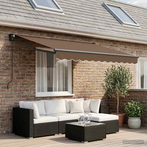  Povlačivi tende Sivosmeđa 3 x 2,5 m 100% Poliester i Aluminij Cene
