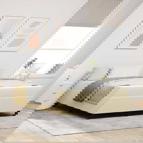 vidaXL Krevet s opruga kutije Krem, Crna 160 x 200 cm Cene