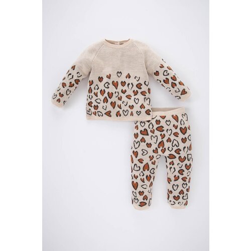Defacto Baby Girl Leopard Pattern Sweater Bottom 2-Pack Set Cene