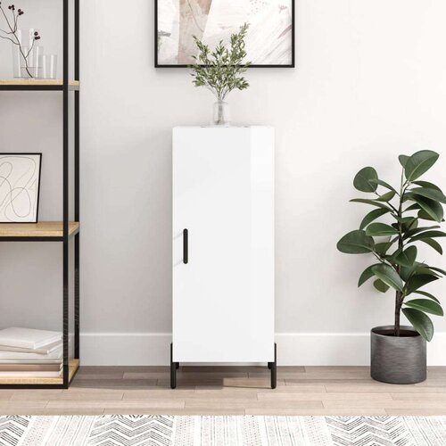 vidaXL Komoda sjajna bijela 34 5 x 34 x 90 cm od konstruiranog drva Cijene