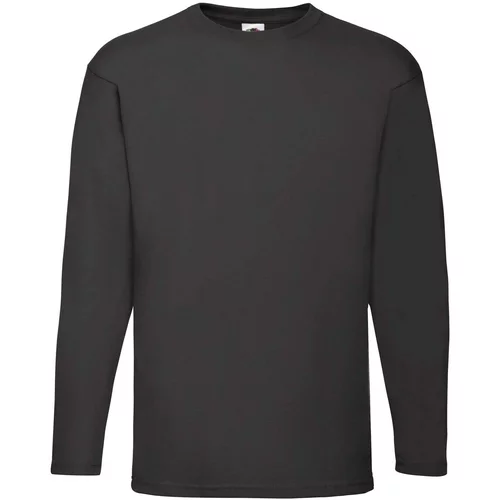 Fruit Of The Loom Valueweight Men's Black Long Sleeve T-Shirt