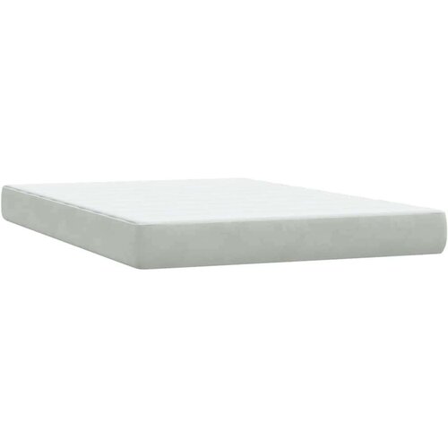 VidaXL Krevet s oprugama i madracem svjetlosivi 160x210 cm bar&amp;scaron;unasti Slike