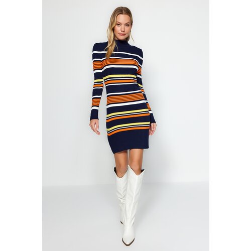 Trendyol Navy Blue Mini Stand Up Knitwear Dress Cijene