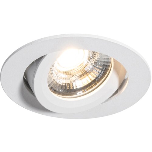 QAZQA Vgradna stropna svetilka bela nagibna 8,2 cm vključno z zatemnljivo LED do IP54 Ultra Slim - Pupil Cene