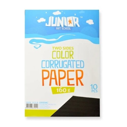 Junior jolly waves karton rebrasti a4 10k - odaberite nijansu crna ( 133170 ) Cene