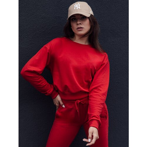 DStreet Bluza damska klasyczna CASUALVIBE czerwona Slike
