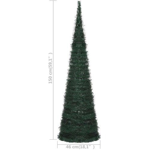 Prigodno umjetno božićno drvce s LED svjetlima zeleno 150 cm Slike