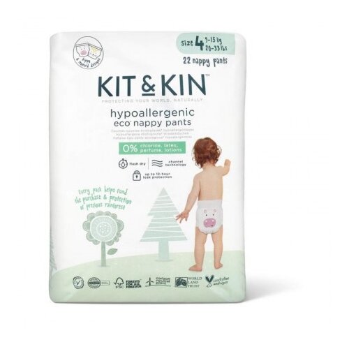 Kit & Kin pelene gaćice maxi veličina  4, (9-15kg) 22 kom 54165N 54165N Cene