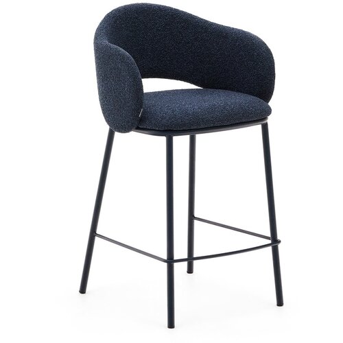 Kave Home Tamno plava barska stolica (visine sjedala 65 cm) Maina – Cijene