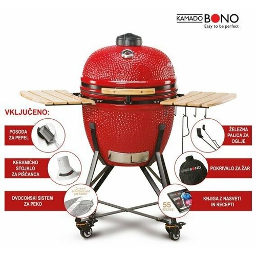 Kamado BONO grande red Cene