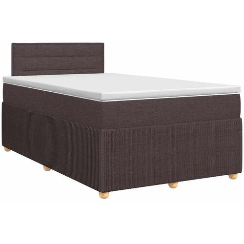  Boxspring krevet s madracem Tamno smeđa 120 x 200 cm Tkanina - Tamno smeđa 120 x 200 cm Dizajn linija Slike