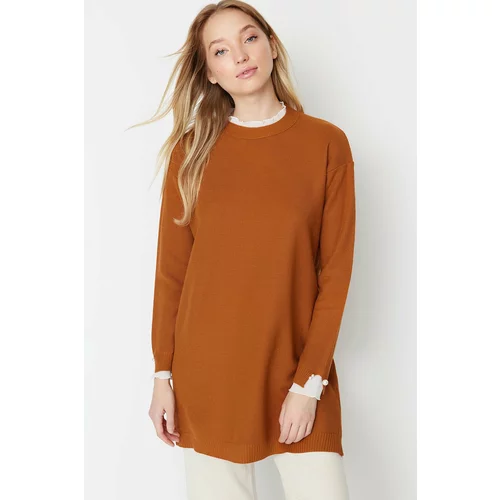 Trendyol Pearl Detailed Knitwear Sweater with Tile Sleeves