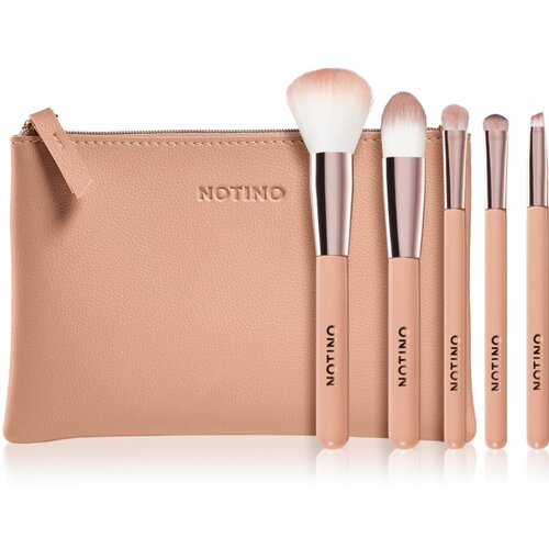 Notino Glamour Collection Travel Brush Set with Pouch potovalni set čopičev s torbico Cene