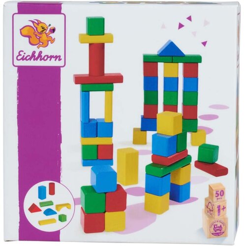 Simba Toys Eichhorn: Barvne lesene kocke, komplet 50 kosov - Cene